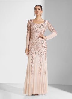 Frock and Frill Embellished Pleated Maxi Dress  - Image 4