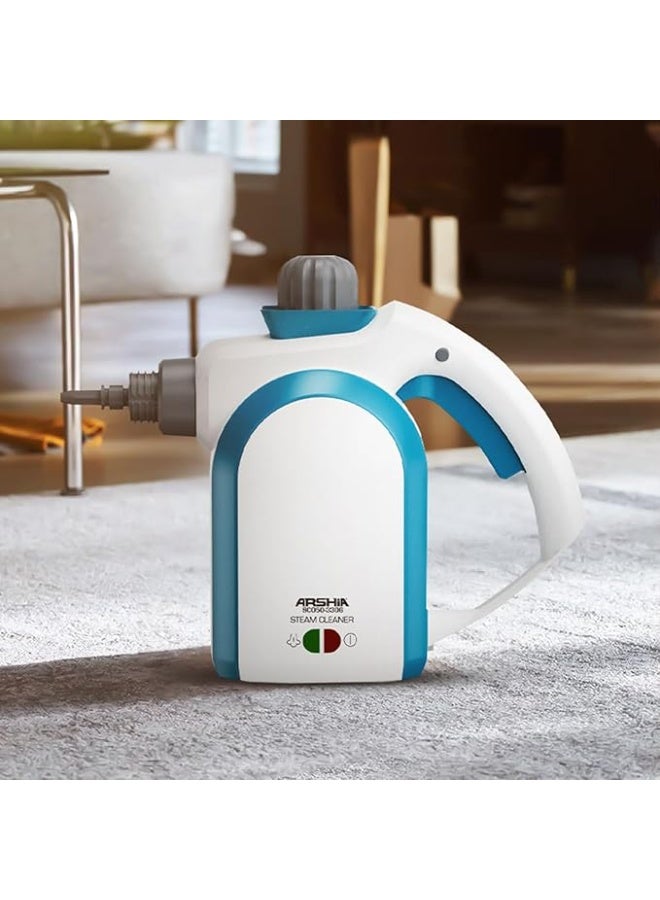 Arshia Portable Steam Cleaner 3306-1250W Power - 3 Bar Steam Pressure - Sterilizes 99.9% of Bacteria - Ready in 3 Minutes - Deep Clean Home No Chemicals - 18 Months Warranty - Image 2