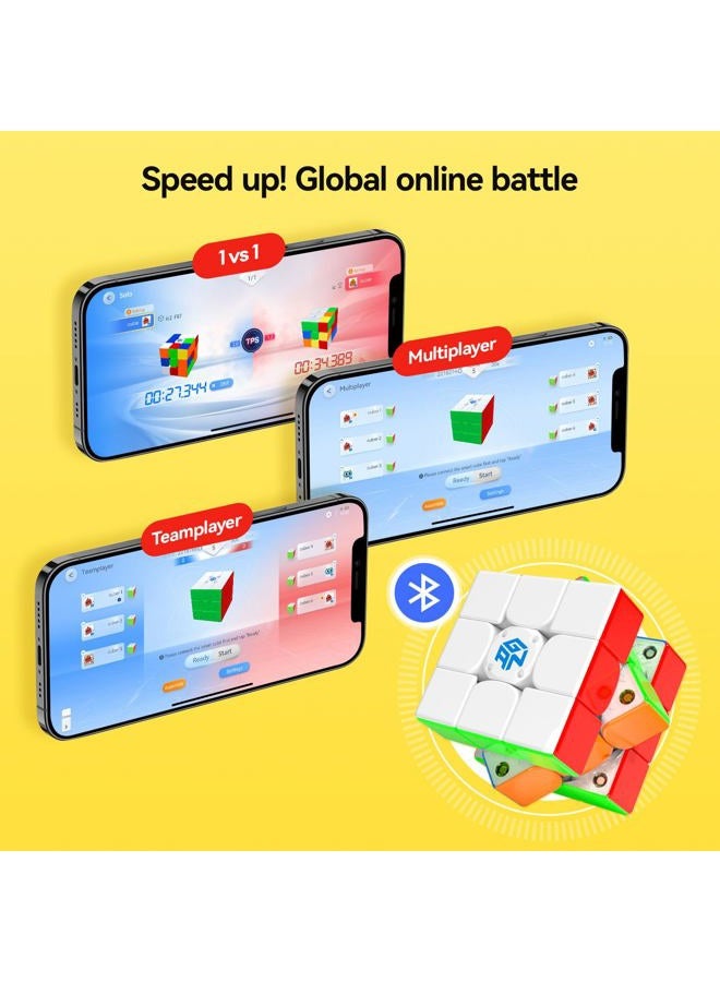 GANCUBE GAN 356iCS Smart Cube Magnetic 3 x 3, Speed Cube - Intelligent Tracking & Replaceable Batteries with CubeStation App, Hearing Devices with iOS 9.0+, Android 4.4+ for Children Beginners - Image 3