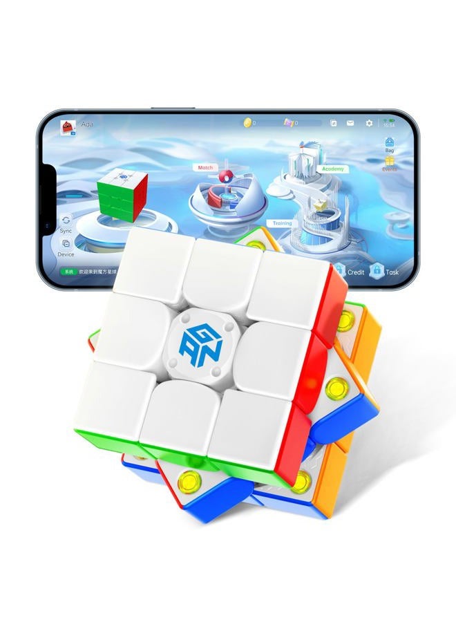 GANCUBE GAN 356iCS Smart Cube Magnetic 3 x 3, Speed Cube - Intelligent Tracking & Replaceable Batteries with CubeStation App, Hearing Devices with iOS 9.0+, Android 4.4+ for Children Beginners - Image 1