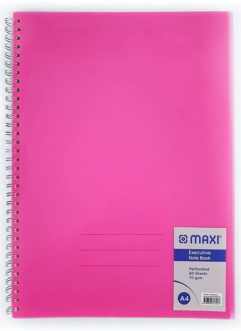 80-Sheet A4 Size Executive Notebook Pink