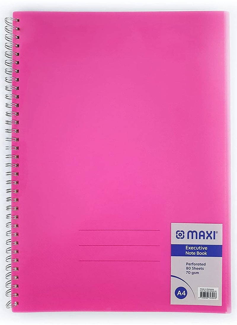 80-Sheet A4 Size Executive Notebook Pink