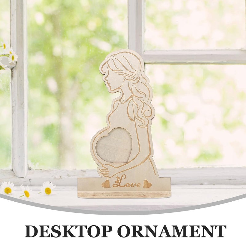 Sonogram Photo Frame Wooden Keepsake Board Multi-purpose Newborn Sonogram Picture Holder for Pregnant Women Nursery Décor and Birth Memory Display - Image 3