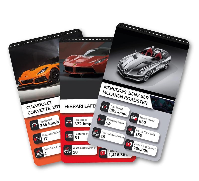 Kaizen MicroLessons Trump Card Game for Age 6-13. Learn While Playing. (Trumps: Cars) - Image 3