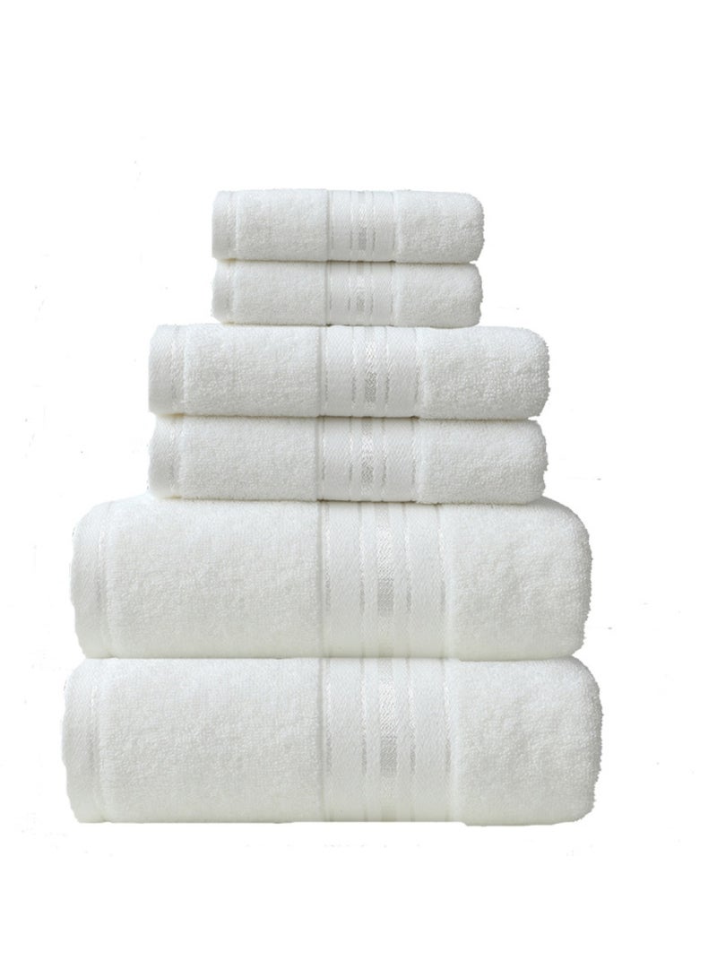 Huitich 8-Piece Cotton Towel Set White  - Image 1