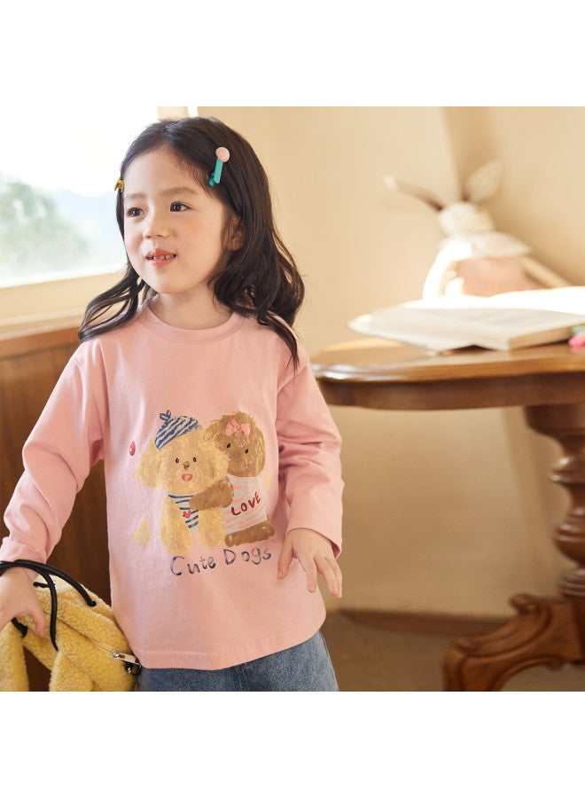 Luson Little O Baby Girls' Toddler Striped Long Sleeve T-shirt Fashionable Autumn New Children's Versatile Top - Image 1