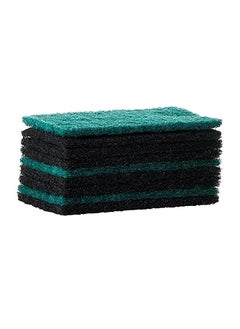 Vileda Ultra Fresh Pan Flat Scourer 9 Pcs, Antibacterial, Abrasive fiber, Durable, Multipurpose Green/Black  - Image 2
