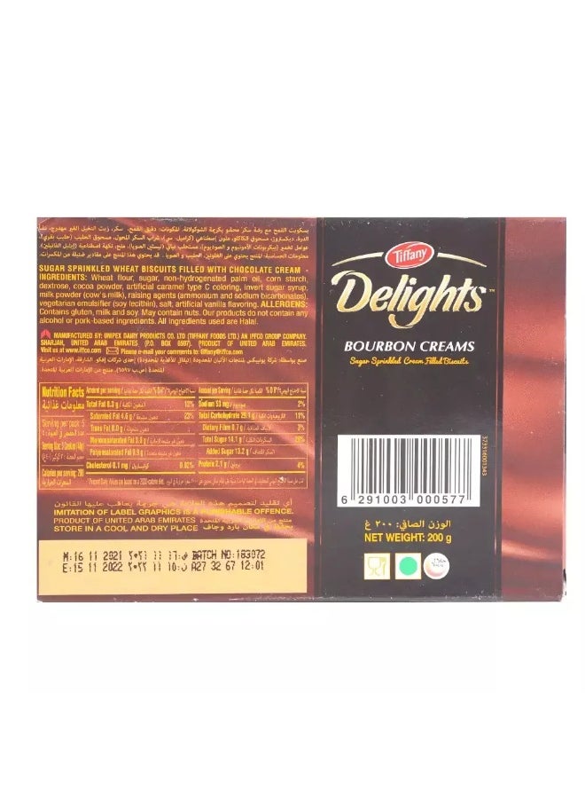 Tiffany Tiffany Delights Bourbon Sugar Sprinkled Creams Filled Wheat Biscuits - 200 gm Calories Per Serving 200  - Image 2