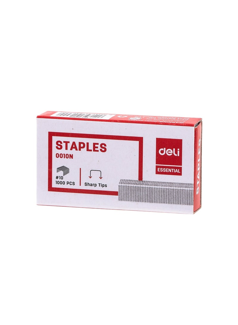 Deli Deli E0010N Staples, Standard 26/6 Office Staples, 1000 Counts per Box – Durable, Sharp Tips for Smooth & Easy Stapling - Image 1