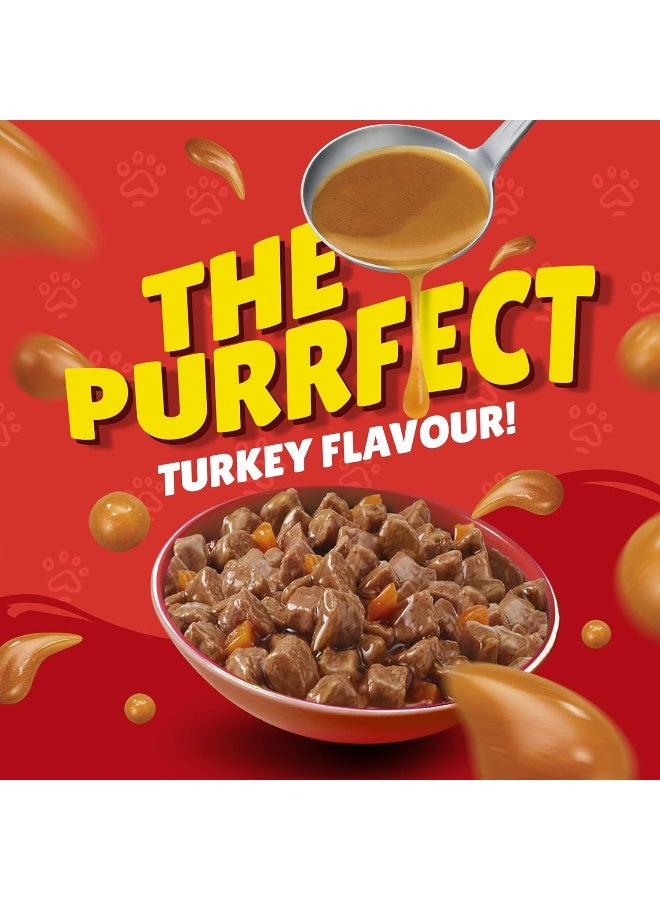 PURINA فريسكيز بيورينا قطع الديك الرومي في صلصة طعام رطب للقطط 85 جرام (26 كيس) - Image 3