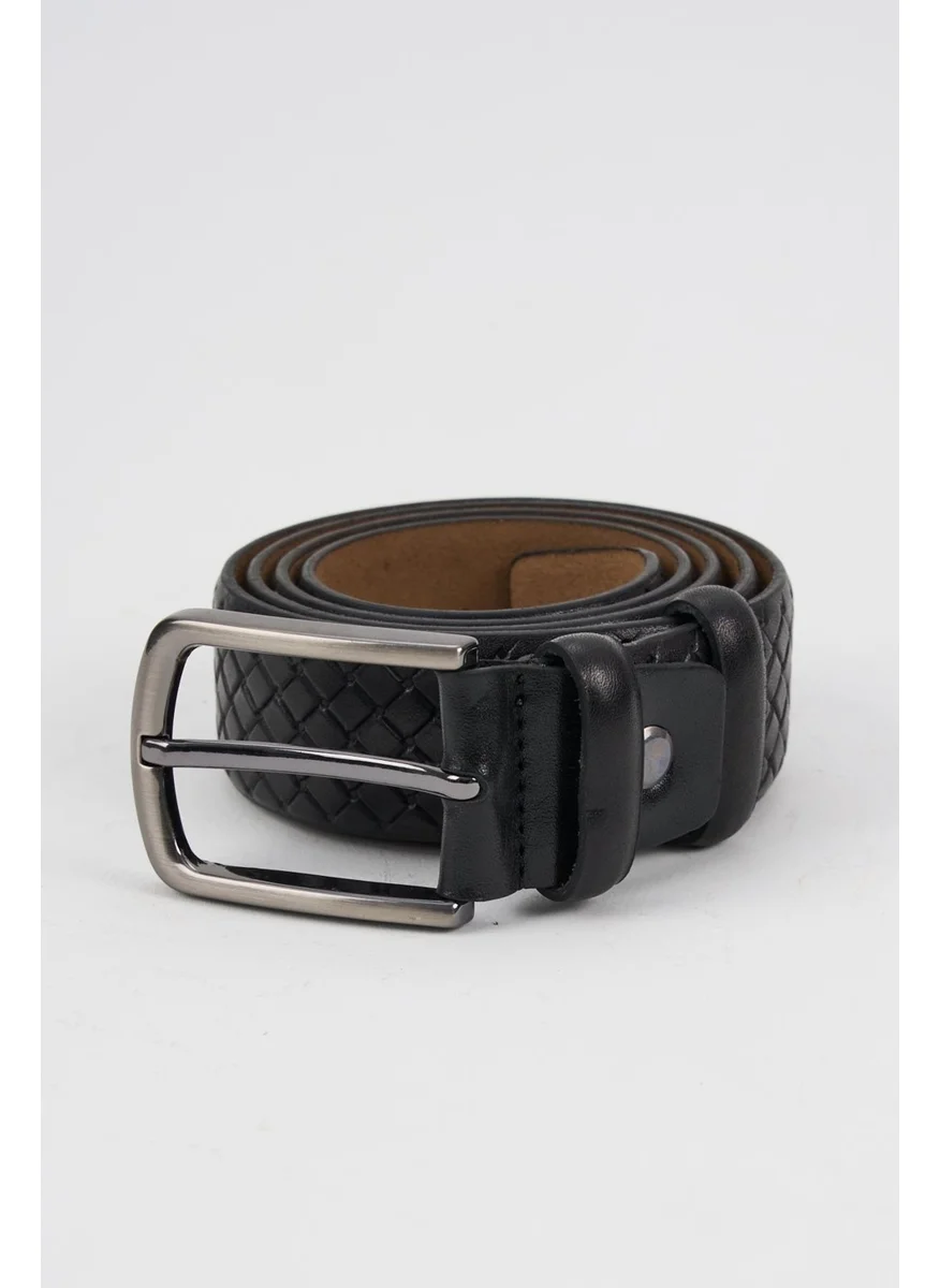 Alexander Gardi Alexandergardi Men's Texture Detailed Leather Belt (E24-BELT-09-MN)