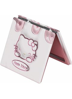 Harse Cute Mini Compact Mirror for Women and Girls, PU Leather Travel Makeup Mirror with 1X/2X Magnifying, Unique Gift Idea, 2.7 Inch  - Image 1