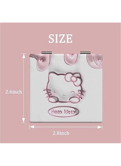 Harse Cute Mini Compact Mirror for Women and Girls, PU Leather Travel Makeup Mirror with 1X/2X Magnifying, Unique Gift Idea, 2.7 Inch  - Image 2
