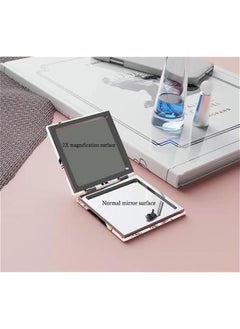 Harse Cute Mini Compact Mirror for Women and Girls, PU Leather Travel Makeup Mirror with 1X/2X Magnifying, Unique Gift Idea, 2.7 Inch  - Image 3