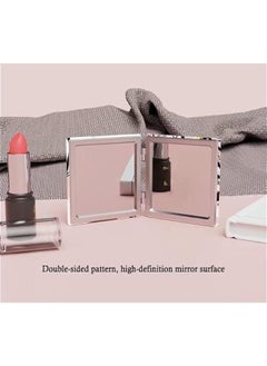 Harse Cute Mini Compact Mirror for Women and Girls, PU Leather Travel Makeup Mirror with 1X/2X Magnifying, Unique Gift Idea, 2.7 Inch  - Image 4
