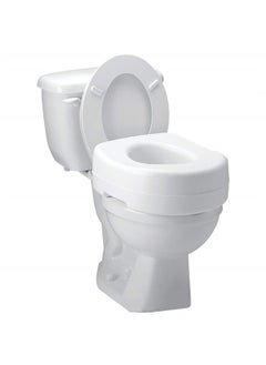 Toilet Seat Riser - Adds 5 Inch of Height to Toilet - Raised Toilet Seat With 300 Pound Weight Capacity - Slip-Resistant (White)