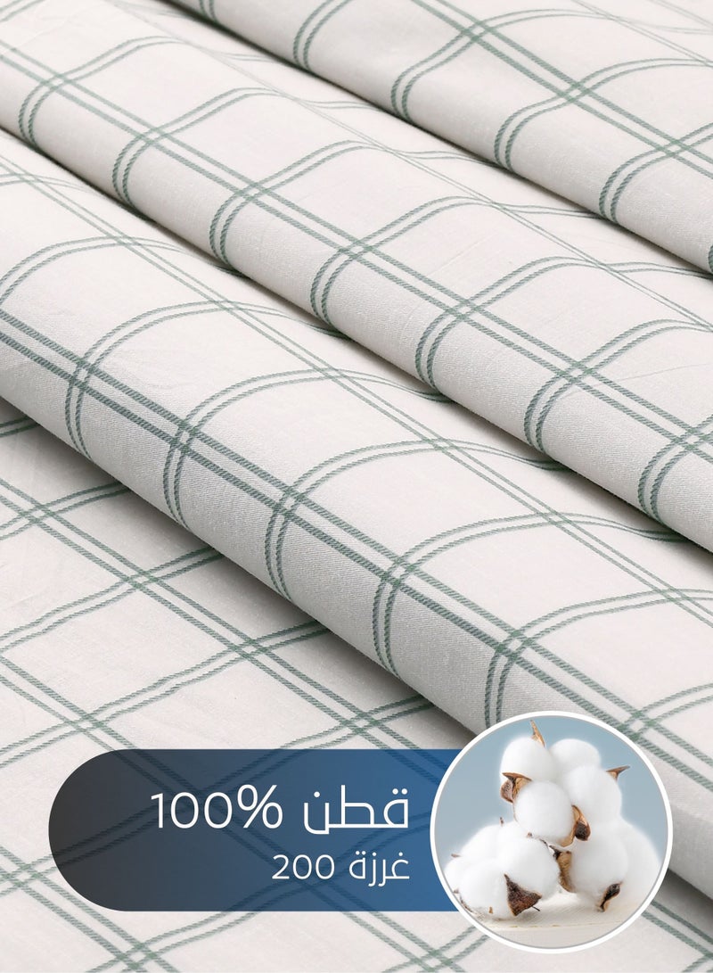 سيد المنسوجات المنزلية طقم لحاف قطني مزخرف بنقشة زهور، يناسب سرير200 × 200 سم، 8 قطع، قطن 100%، 200 غرزة مع حشوة ثابتة، سلسلة سيلينا - Image 4