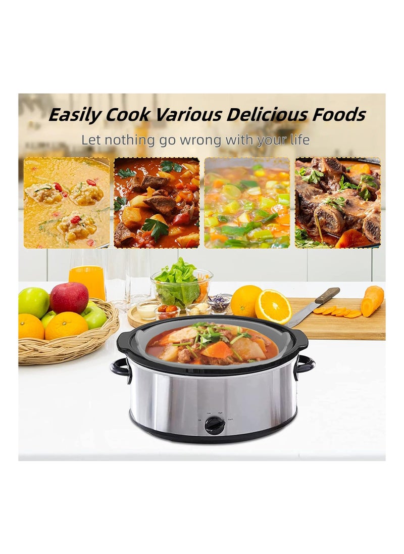 Generic - 2PCS Food Grade Silicone Slow Cooker Liners,  6-7 Qt Safer Reusable Crockpots Liner Oval Crock Pot Liners Reusable Oval Slow Cooker Silicone Liners for Slow Cookers Crock Pots (Black & Gray) - Image 1