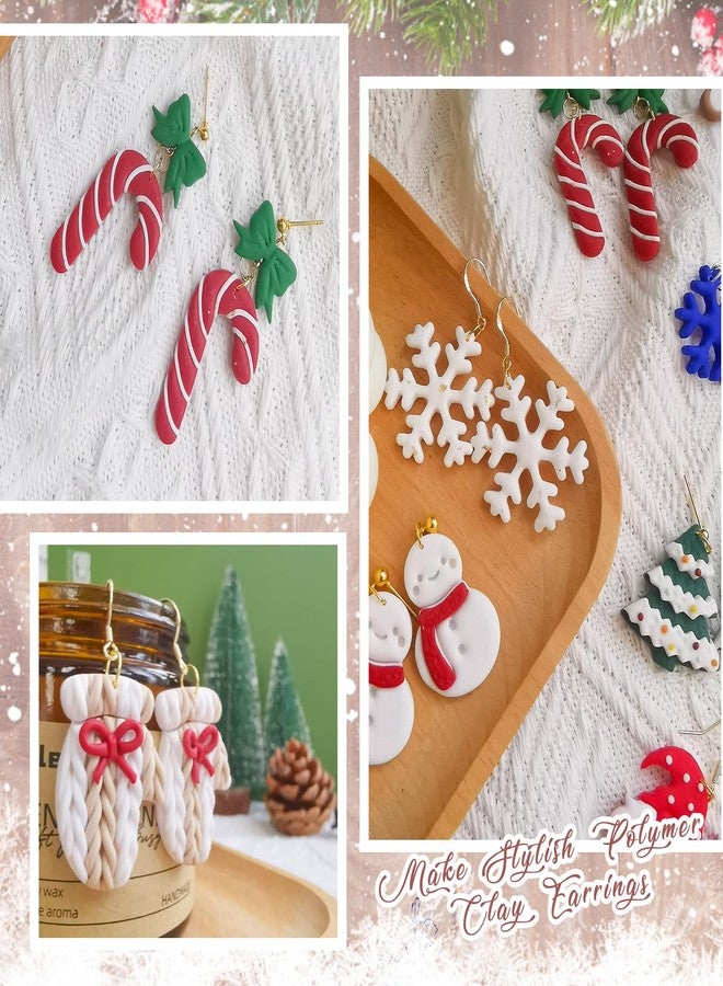 Keluna Christmas Polymer Clay Cutters - 8 Pcs Clay Cutters for Jewelry, Cute Snowman Clay Cutters for Polymer Clay Jewelry, Christmas Tree Clay Earrings Cutters Ginger Bread Socks Gnome Shape Cutters - Image 4
