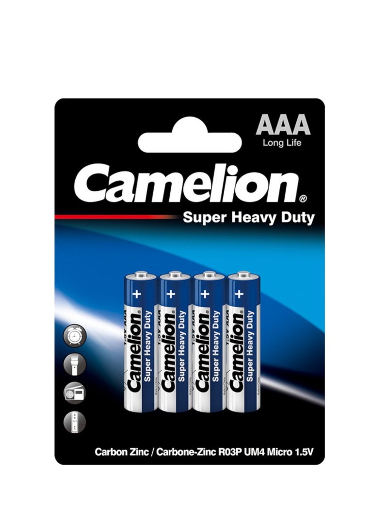 Camelion Super Heavy Duty AAA Battery 4 Piece  - Image 1
