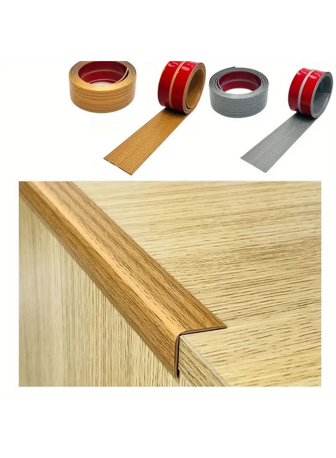 Self Adhesive Corner Guard Reusable PVC Edge Protector Maple Grain 4cm x 2m Roll - Image 1