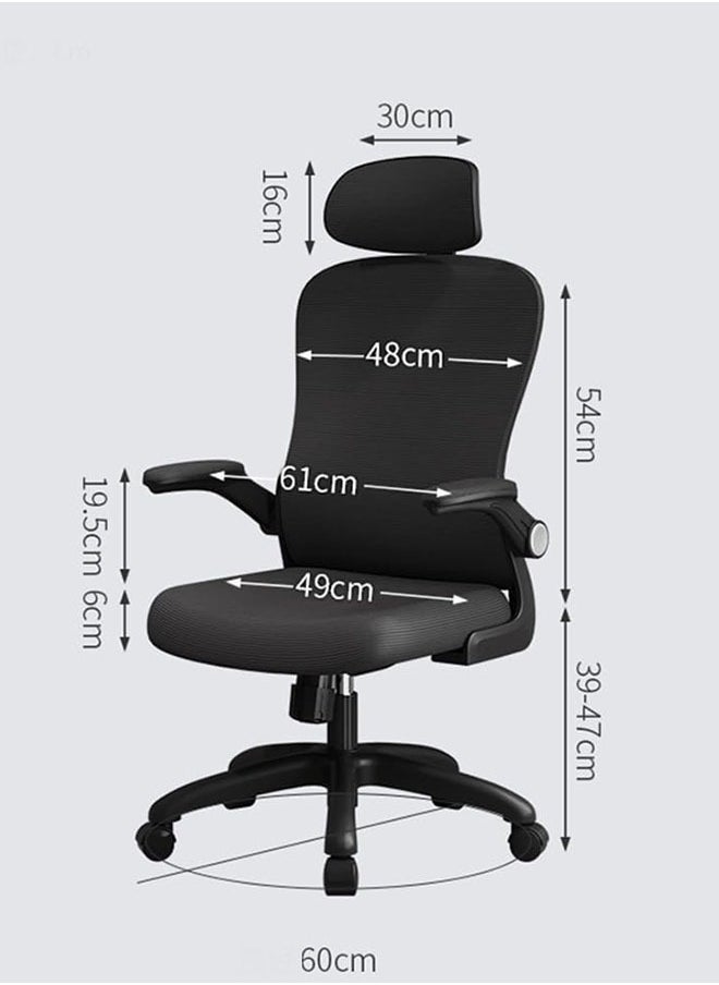 Generic - Ergonomic Office Chair with 3D Adjustable Armrests, Adjustable Lumbar Support High Back for Computer Chair, Big and Tall Mesh Office Chair, Home Office Desk Chairs Black - Image 1