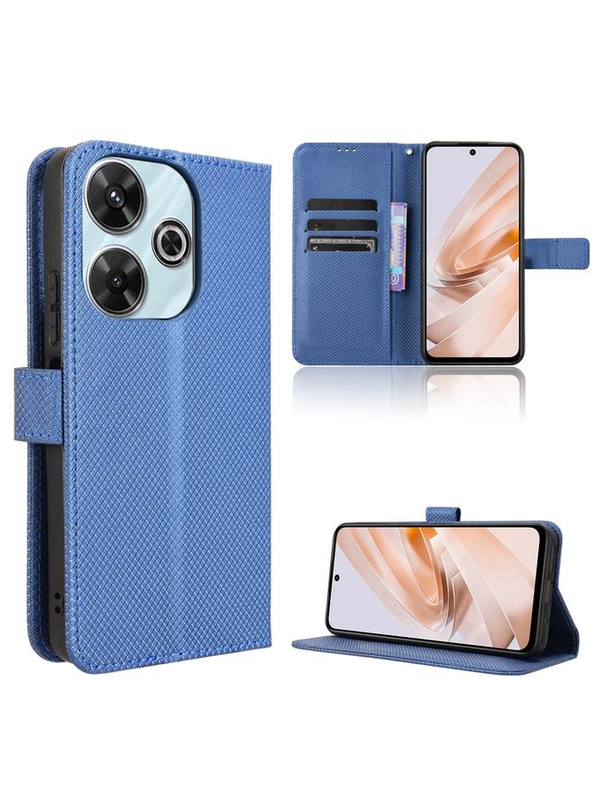 S-TOP Case For Redmi 13 4G / Note 13R 5G Diamond Texture Leather Phone Case - Image 1
