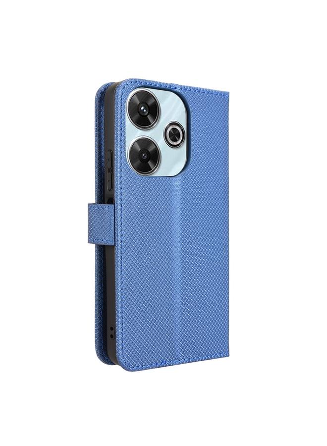 S-TOP Case For Redmi 13 4G / Note 13R 5G Diamond Texture Leather Phone Case - Image 3
