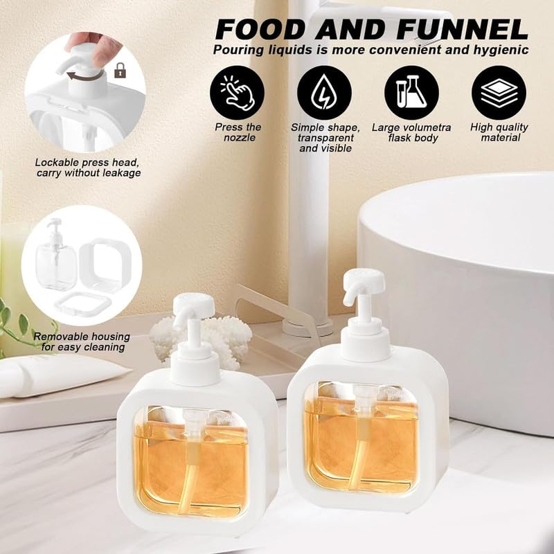 ATHA Multipurpose Liquid Soap Refillable Plastic Dispenser Hand Wash, Dish Wash, Shampoo, Conditioner, Shower Gel Lotion for Bathroom and Kitchen (Pack of 1_300ml) - Image 4