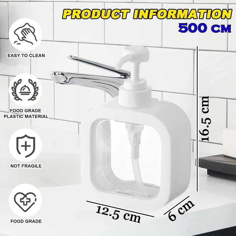ATHA Multipurpose Liquid Soap Refillable Plastic Dispenser Hand Wash, Dish Wash, Shampoo, Conditioner, Shower Gel Lotion for Bathroom and Kitchen (Pack of 1_300ml) - Image 2