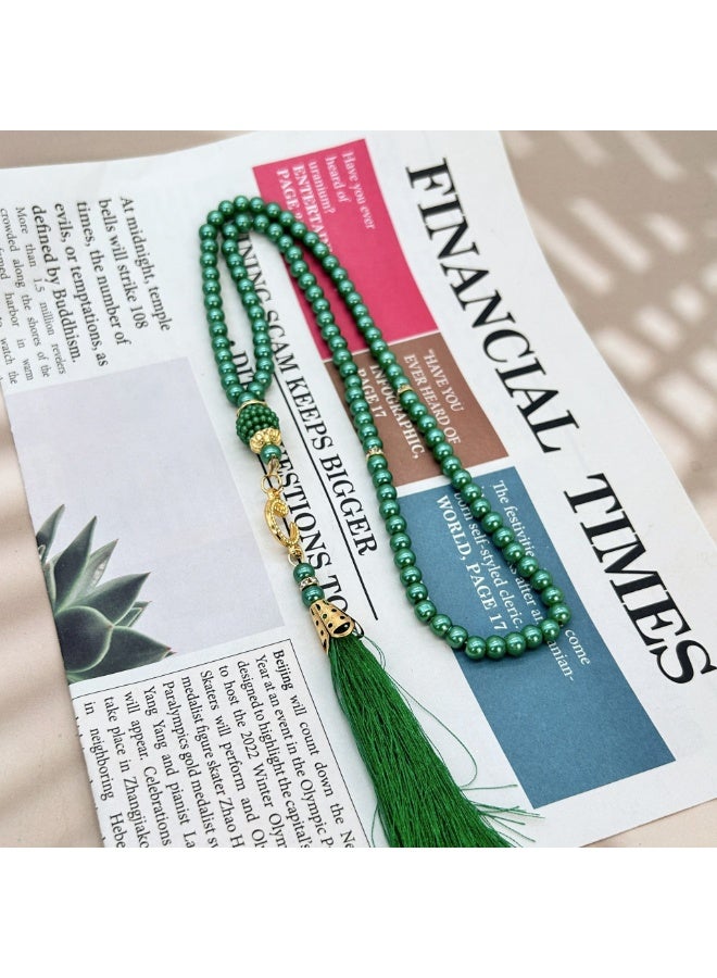 NIBEMINENT 99 Muslim Prayer Beads Green/6mm