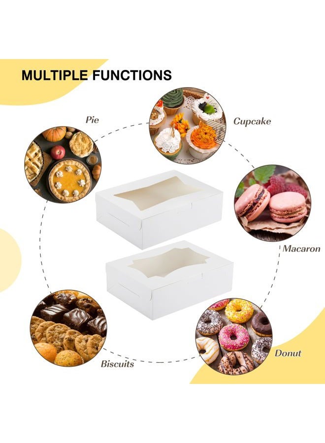 TOMNK 50pcs Cookie Boxes, 8x6x2.5 Inches 2 Style Window Cookie Boxes with Window, Bakery Boxes Treat Boxes Strawberry Boxes for Chocolate Covered Strawberries, Muffins, Donuts - Image 4