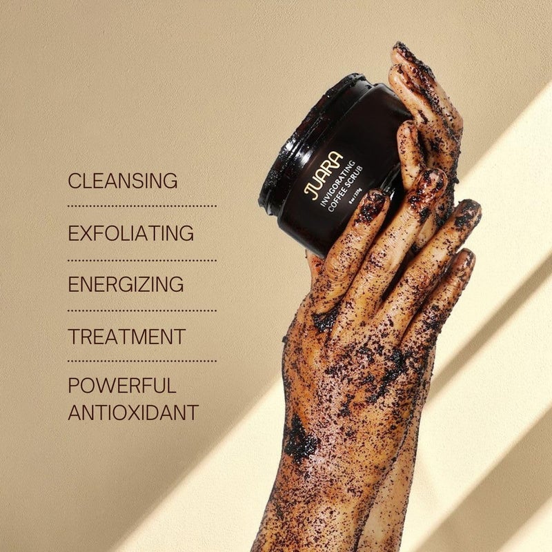 JUARA Invigorating Coffee Scrub - 8 oz Exfoliating Body Scrub with Antioxidant Benefits - Image 3