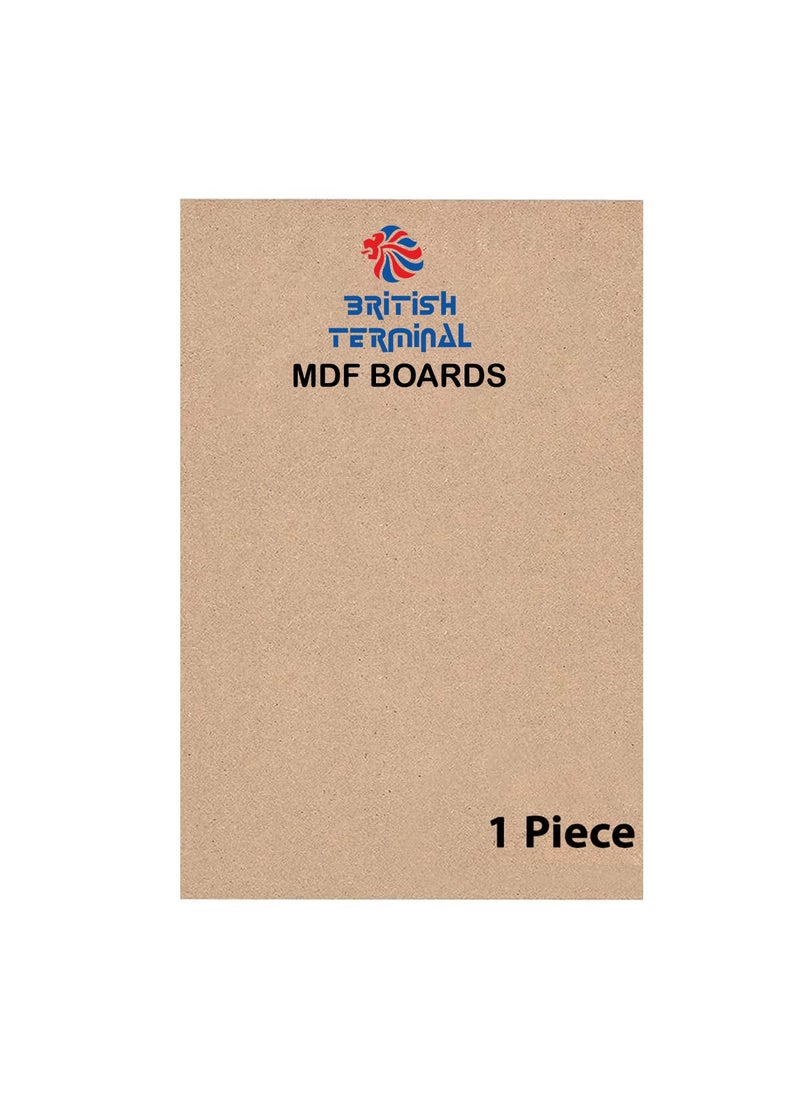 British Terminal British Terminal 2mm MDF Boards for Art Crafts Wood MDF Sheets for Craft Work Painting Resin Art Fluid Art Decoupage Mandala Art PyrographyLippandiy Cutouts l Material for Artistsstudents 6 X 20 INCH 5 PCS  - Image 1