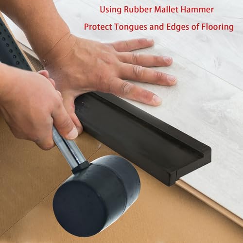 NAACOO Tapping Block for Vinyl Plank Flooring, NAACOO 3 Edges - Meet Different Floor Thickness. Double Sided with Notches - Use for Tongue&Groove or Click-Lock Floor, Universal Laminate/Vinyl Flooring Tools. - Image 4