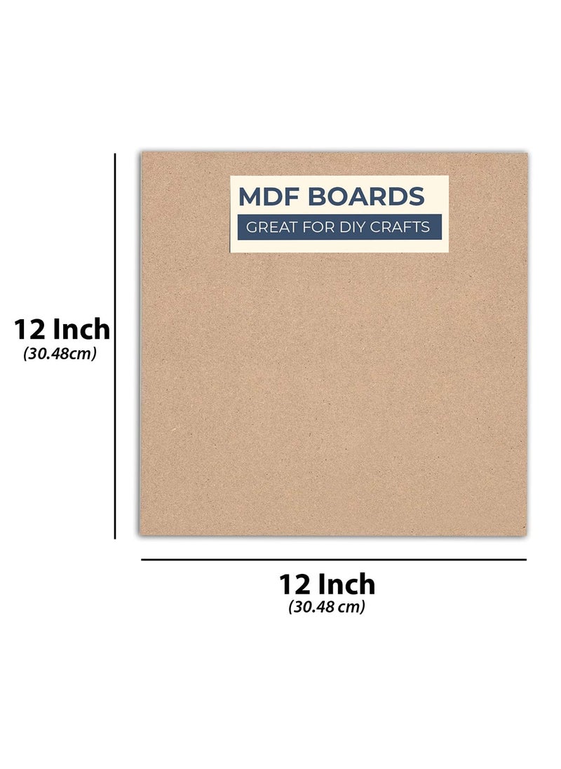 KIRA KIRA Store 6 Piece A4 Size MDF Boards for Art and Craft Wood MDF Sheets for Craft Work DIY MDF Cutouts 12X12  - Image 2