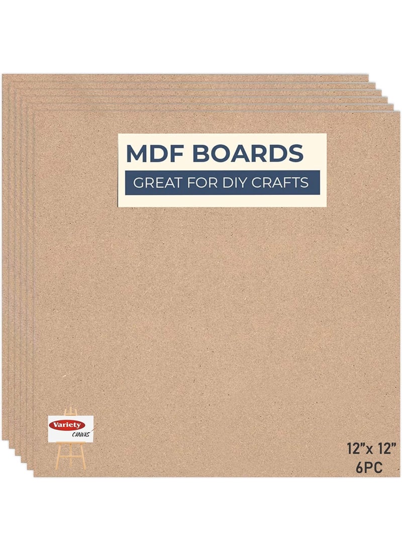 KIRA KIRA Store 6 Piece A4 Size MDF Boards for Art and Craft Wood MDF Sheets for Craft Work DIY MDF Cutouts 12X12  - Image 1