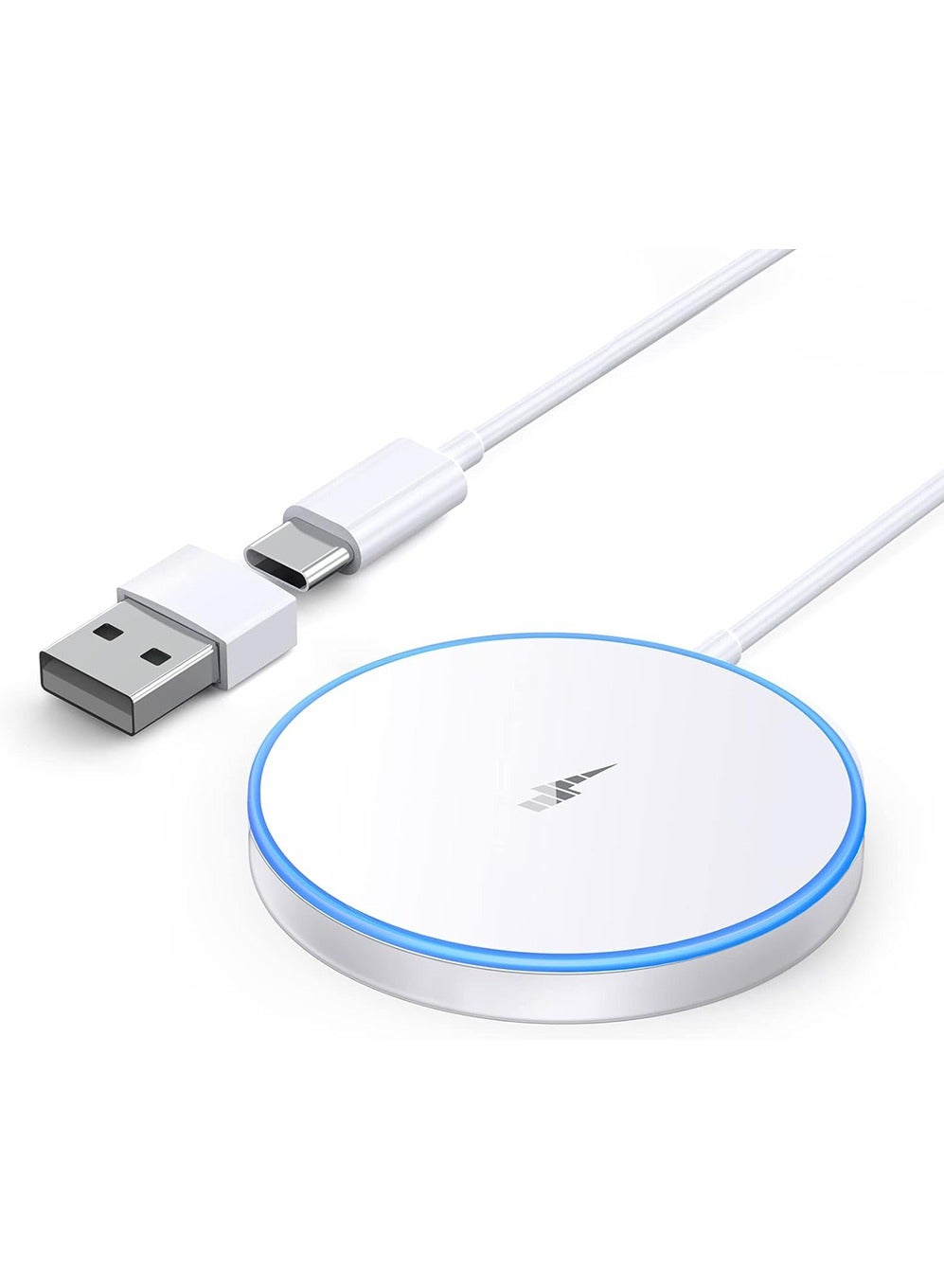 X-level MagSafe Charger【MFI/UACK Certified】 USB C Fast Charging,Wireless Magnetic Fast PD Charging up to 15W Compatibility with iPhone 16 Pro Max/16 Pro/16/16 Plus/15/14/13/12 Series Samsung Galaxy S25/S24/S23/22 Series AirPods 3/2/Pro/Pro 2 LED Magnet Charging
