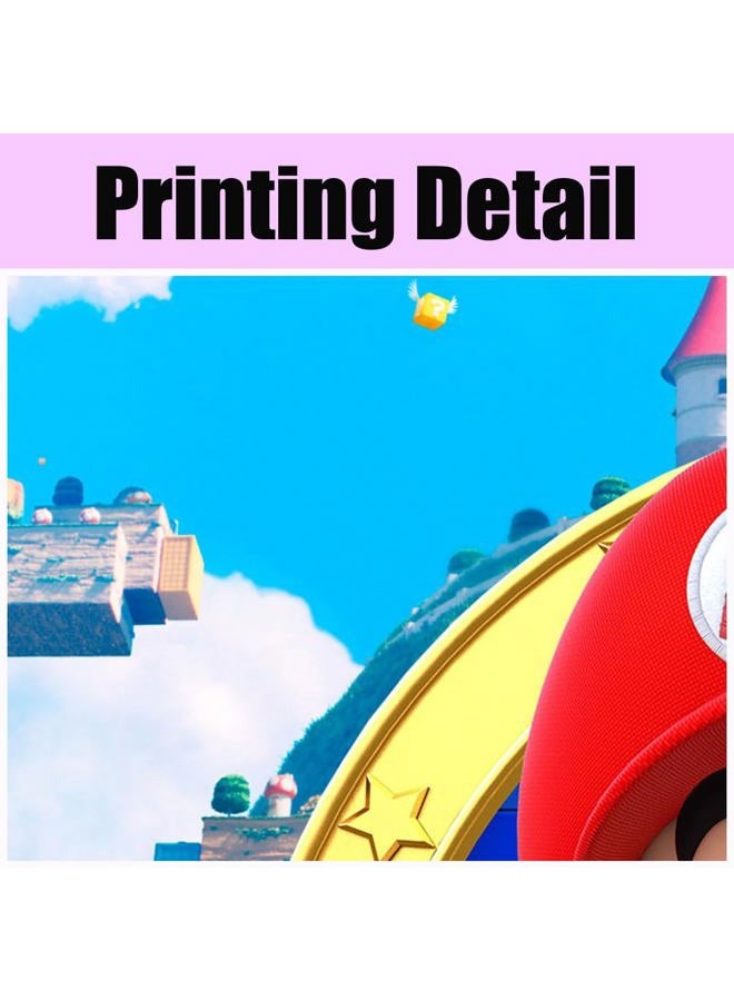 Ericbackdrop Super Mario Party Decorations Backdrop Video Game Mario Bros Theme Background Kids Party Supplies Mario Ring Banner for Cake Table 7x5 ft 530, Blue and red - Image 3