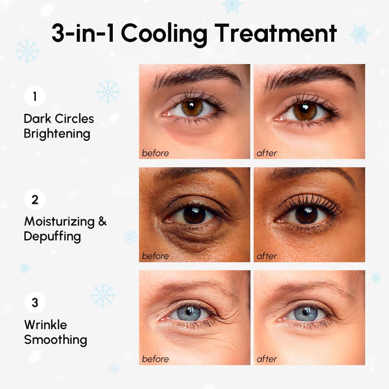 MAREE Eye Gels - Cooling Pads Under Eye Patches for Puffy Eyes and Dark Circles with Collagen & Hyaluronic Acid - Anti Wrinkles Under Eye Masks Skincare Treatment for Puffiness - Parches Para Ojeras - Image 3