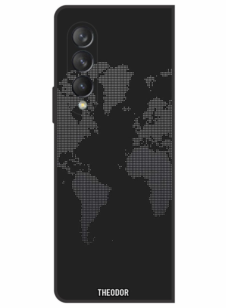 Theodor Protective Case Cover For Samsung Galaxy Z FOLD 3 5G  Map In Dots - Image 1