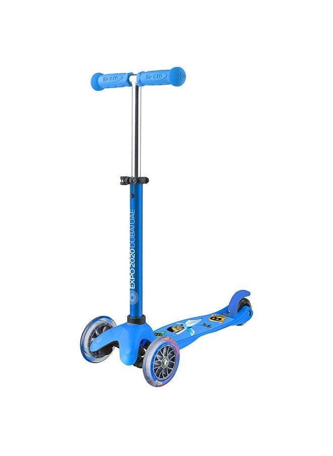 Micro Micro - Mini Micro Alif Expo 2020 Scooter - Blue | Scooter for Kids | Kids Scooter | Scooter with LED Wheels | Scooter for Kids 3-5 Years  - Image 1