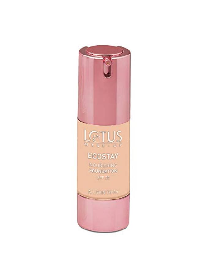 Lotus Makeup أساس مكياج إيكو ستاي طويل الأمد برايت أنجل SPF 20 فيتامين E و ألوة فيرا 30 مل - Image 1