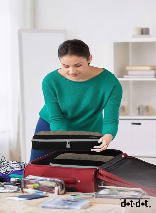Dot&Dot Dot¨ Medium Packing Cubes for Suitcases - 4 Pcs set of Packing Cubes for Travel - Packing Cubes for Carry on Suitcase Organizer Bags - Travel Cubes Travel Organizer Bags for Luggage - Image 5
