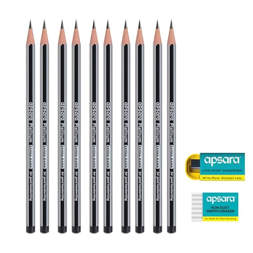Apsara Platinum Extra Dark Pencils - Pack of 10 - Image 5