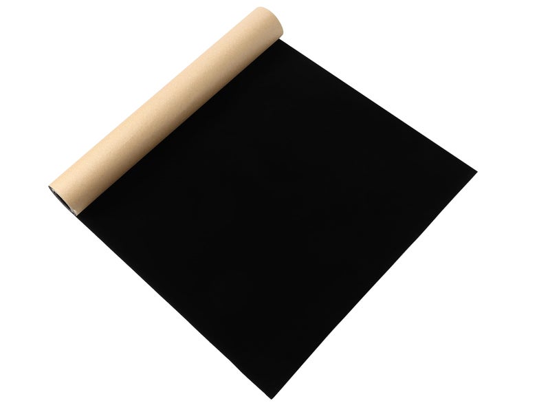 SANSAM Self-Adhesive Flannel Fabric - 17.0''x57.1'' Roll Soft Black Adhesive Velvet Flocking Liner for Drawer, Cabinet,Shelves,Jewelry Box, Felt Repair Patch for Clothing, Furniture - Image 2