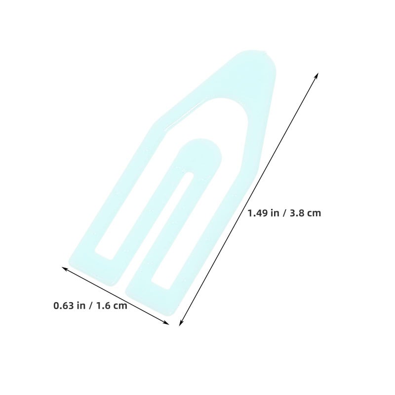 Light Green Arrowhead Plastic Paper Clips 60Pcs for Office Filing Document Memo Organization - Image 3
