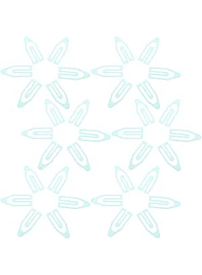 Light Green Arrowhead Plastic Paper Clips 60Pcs for Office Filing Document Memo Organization - Image 1