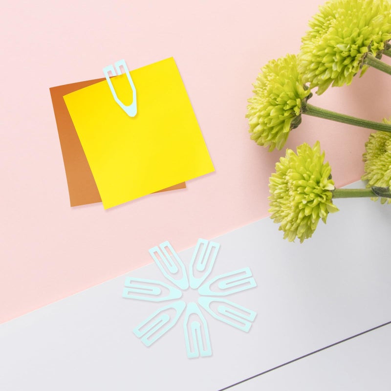 Light Green Arrowhead Plastic Paper Clips 60Pcs for Office Filing Document Memo Organization - Image 5