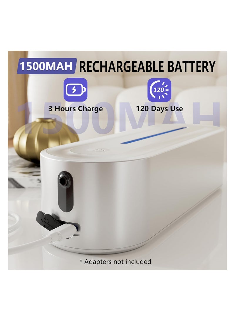 SOLARAE Adjustable Automatic Soap, Dispenser 6 Levels Touchless Wall Mount Shower Soap Dispenser, 13.5oz Rechargeable Sensor, ABS Shampoo and Conditioner Dispenser for Bathroom Kitchen Commercial Hotel - Image 5